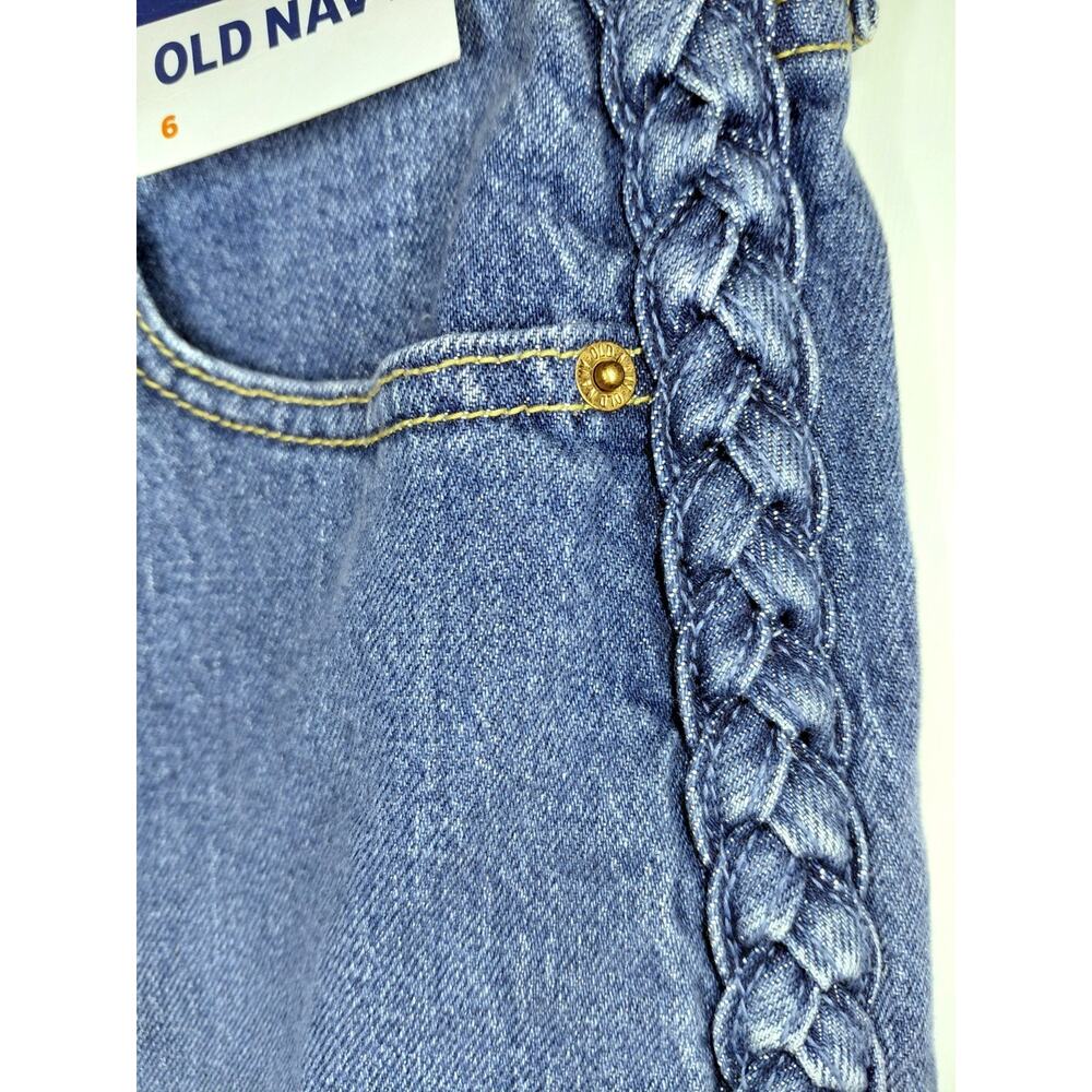 Boho Hippi Sky-Hi Extra High-Rise Wide-Leg Braided Trim Jeans Size 6 Old Navy